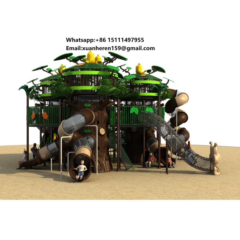 Kids Outdoor Adventure Park - Buitenspeeltoestellen voor kleuters, commerciële buitenspeelplaatsapparatuur voor