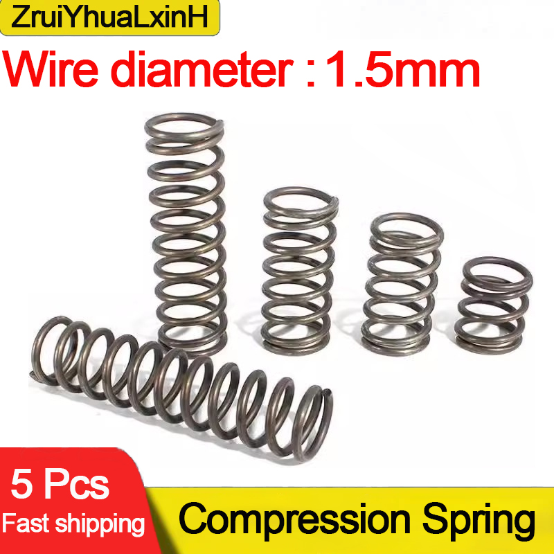 Mini Trampoline Spring - 5 stks/partij 1.5mm 65MN Staal Micro