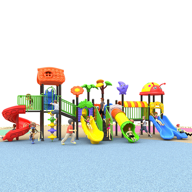 Kids Outdoor Adventure Park - Outdoor Kleurrijke Plastic Glijbaan Avontuur Pretparkfaciliteiten