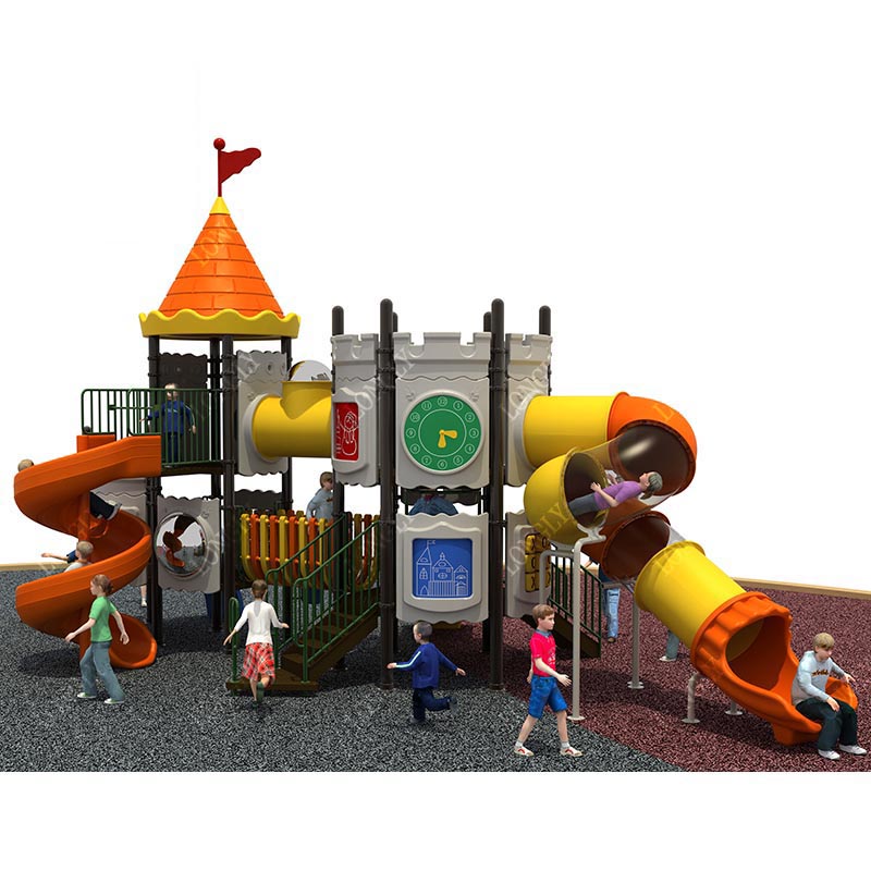 Kids Outdoor Playground - Kasteelvormige kinderspeelglijbaan voor buiten, speeltuin, attractiepark,