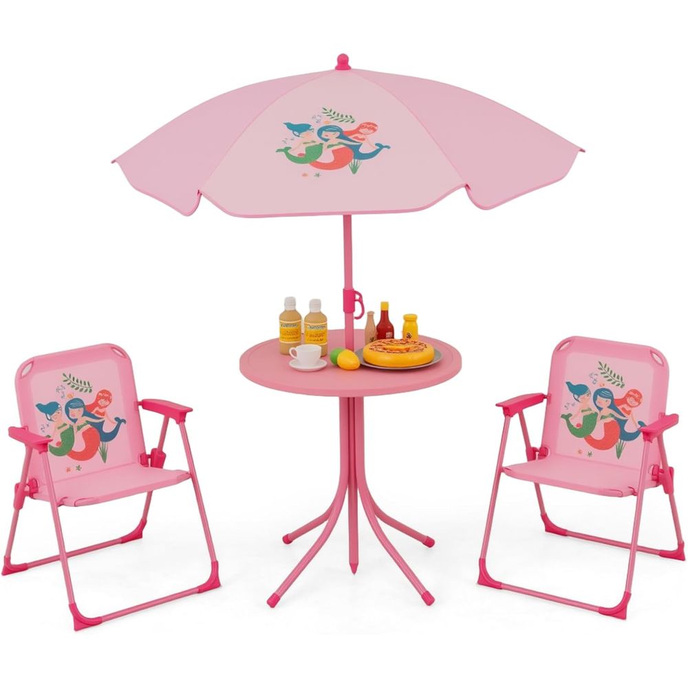 Kids Outdoor Table With Umbrella - Picknicktafel voor kinderen, buitentafel voor kinderen