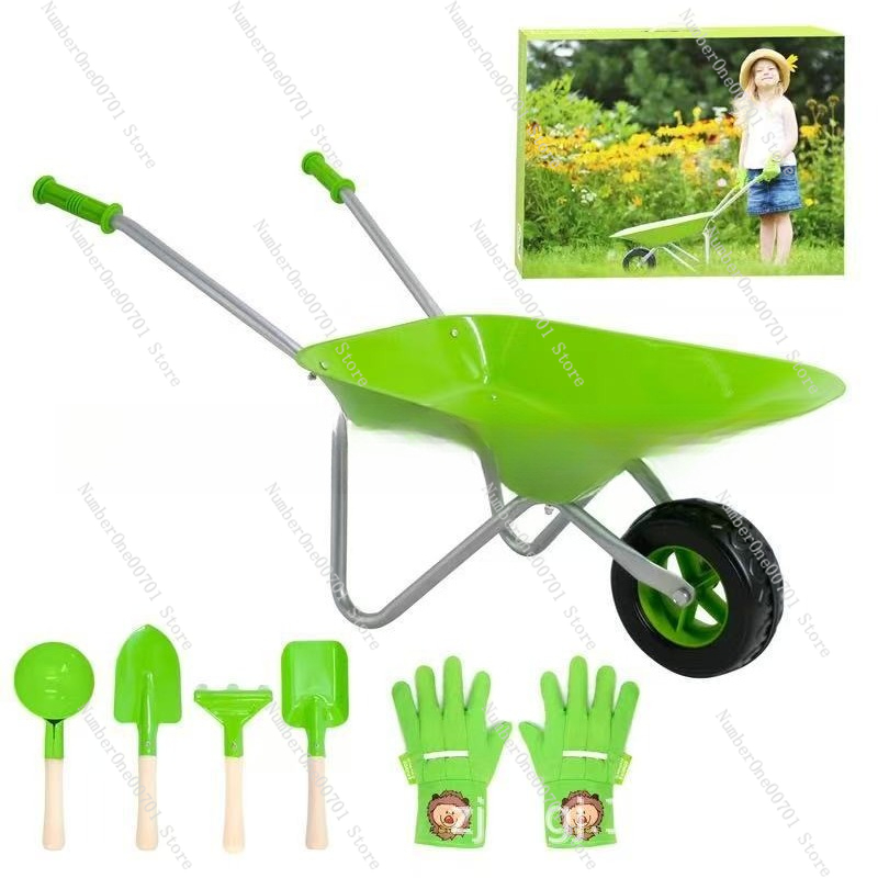Play Kids Outdoor - Kinderbuitenwielkar, groene tuin speelset voor evenwichts-