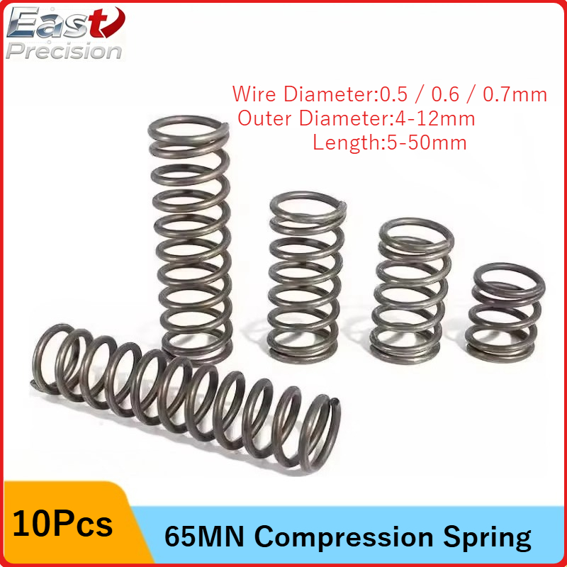 Mini Trampoline Spring - 10 stks/partij 0.5mm/0.6mm/0.7mm Micro Kleine Drukveer