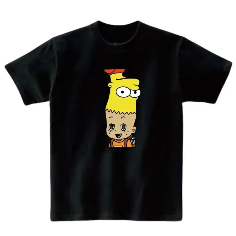 Mini Trampoline Spring - Stripfiguur Harajuku print Zomer Eenvoudig T-shirt