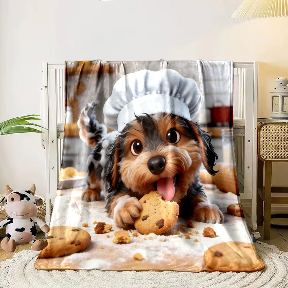 Outdoor Kids Yorkshire - 1PC Yorkshire Terrier Thema Print Deken