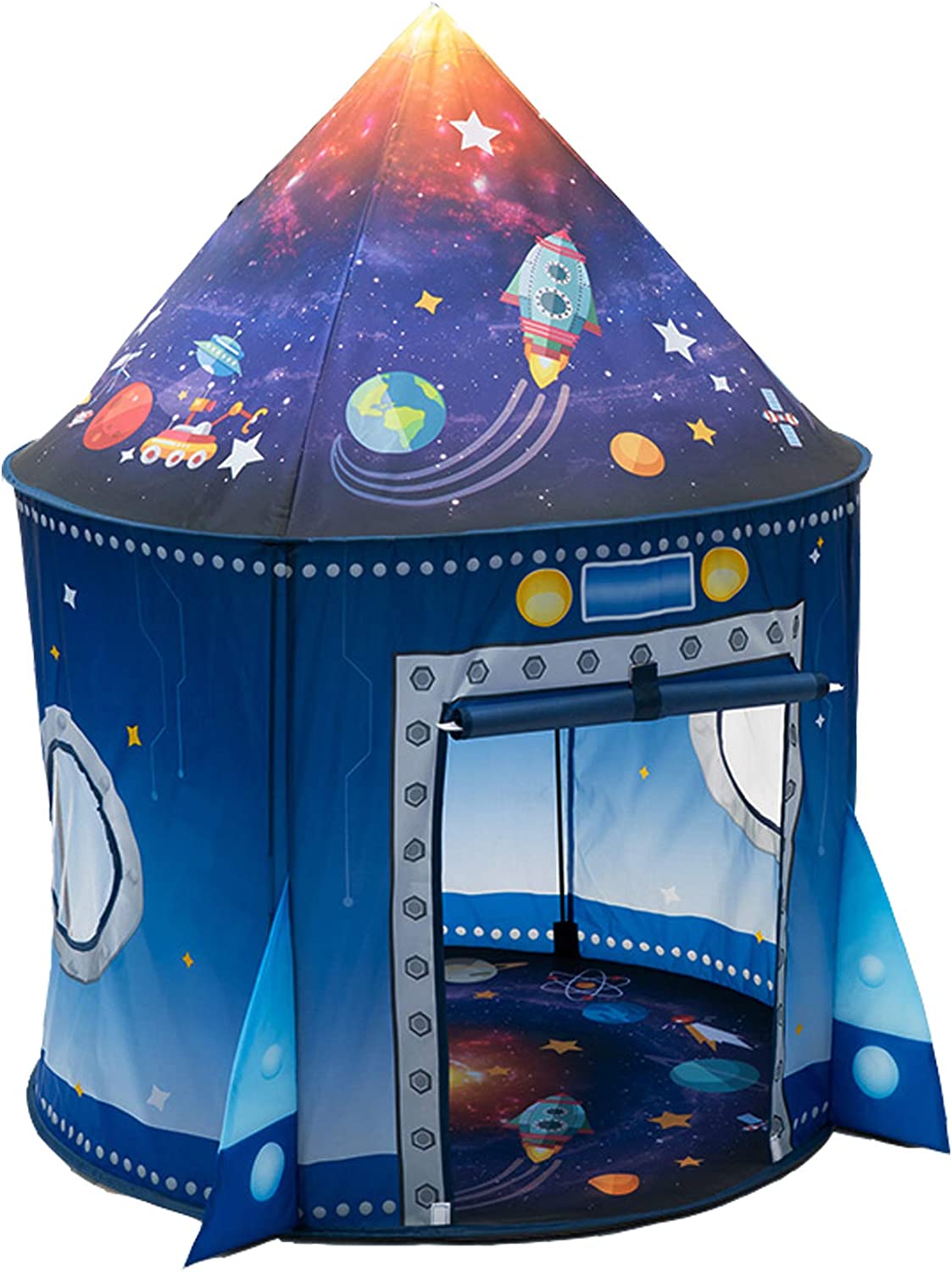 Kids Outdoor Wendy House - Raketschip Kindertent Pop-up Speelspeelgoedtent voor kinderen