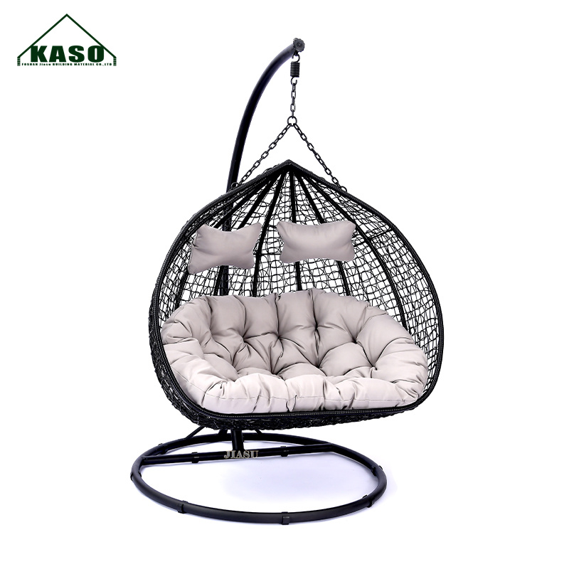 Kids Outdoor Egg Chair - Tuinhangstoel met onderstel, buitenmeubelenset voor kinderen