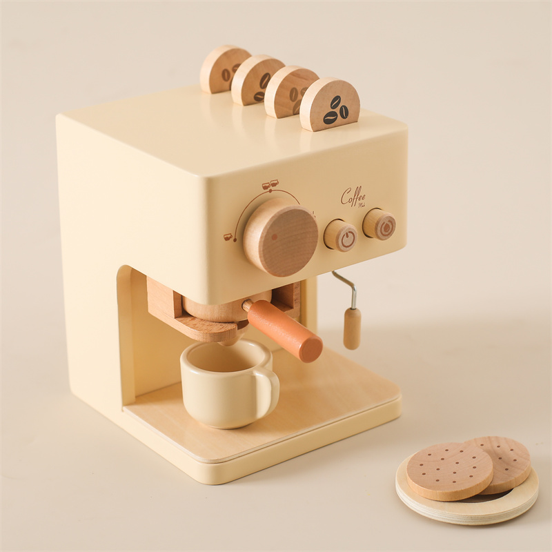 Kids Outdoor Kitchen Set - Kinderen Houten Montessori Speelgoedset Kinderen Koffiezetapparaat