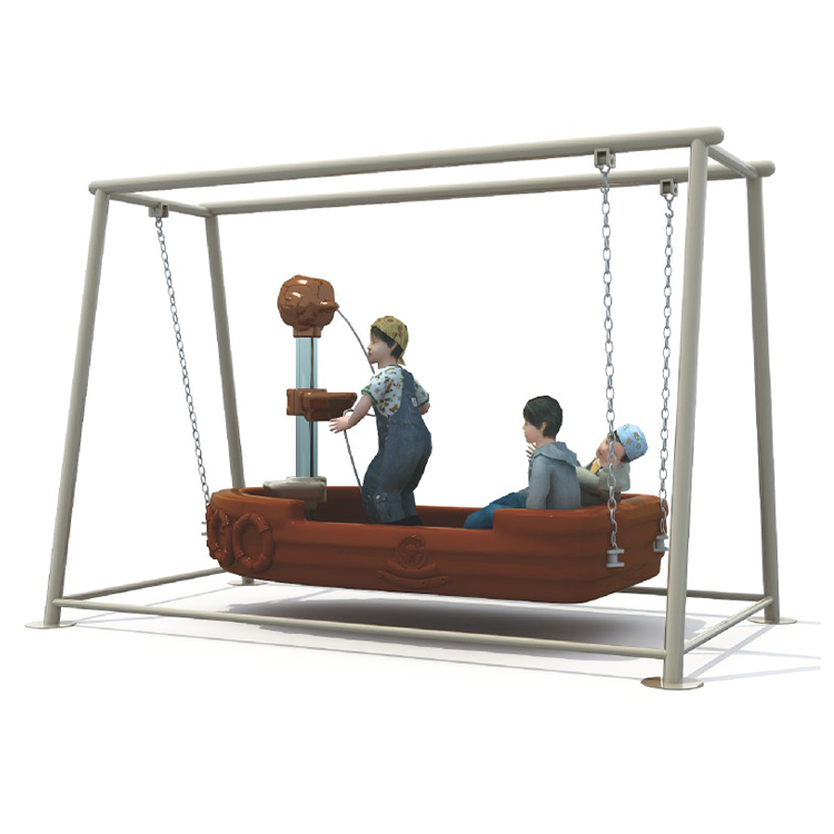 Kids Outdoor Playground - Piratenschip Vorm Schommelstoel Buitenspeeltoestellen Achtertuin Schommelset