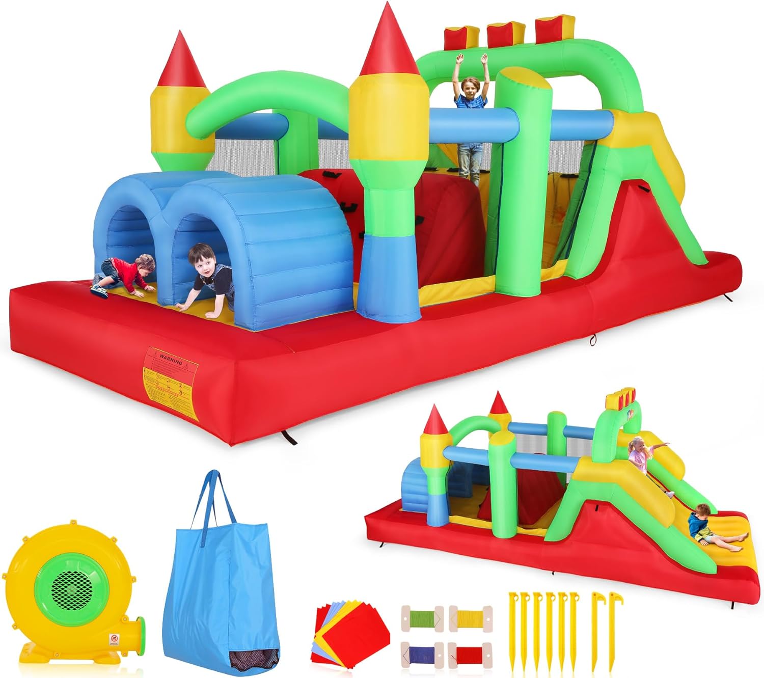 Opblaasbare hindernisbaan voor - Kids Outdoor Wendy House recensie en prijs