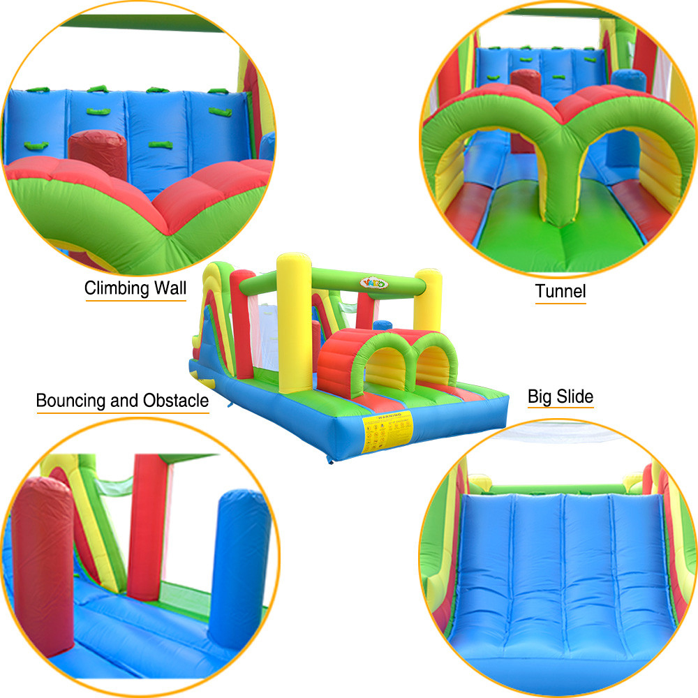 Kleurrijk opblaasbaar springka - Kids Outdoor Jumping Castle recensie en prijs