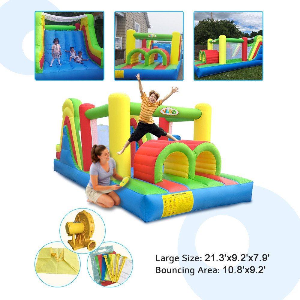 Kleurrijk opblaasbaar springka - Kids Outdoor Jumping Castle recensie en prijs