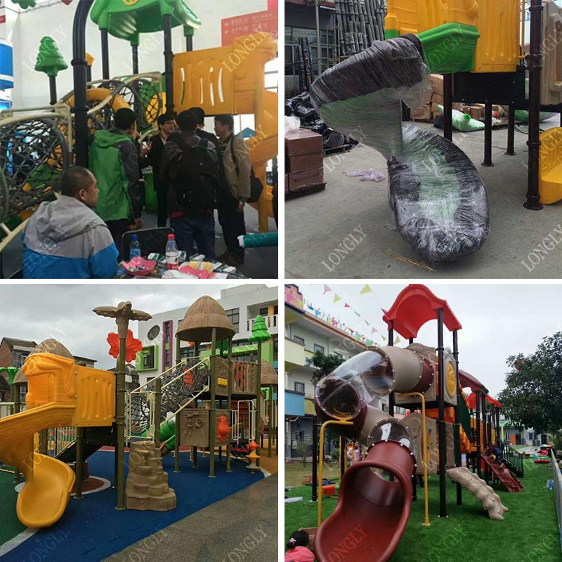 Kasteelvormige kinderspeelglij - Kids Outdoor Playground recensie en prijs