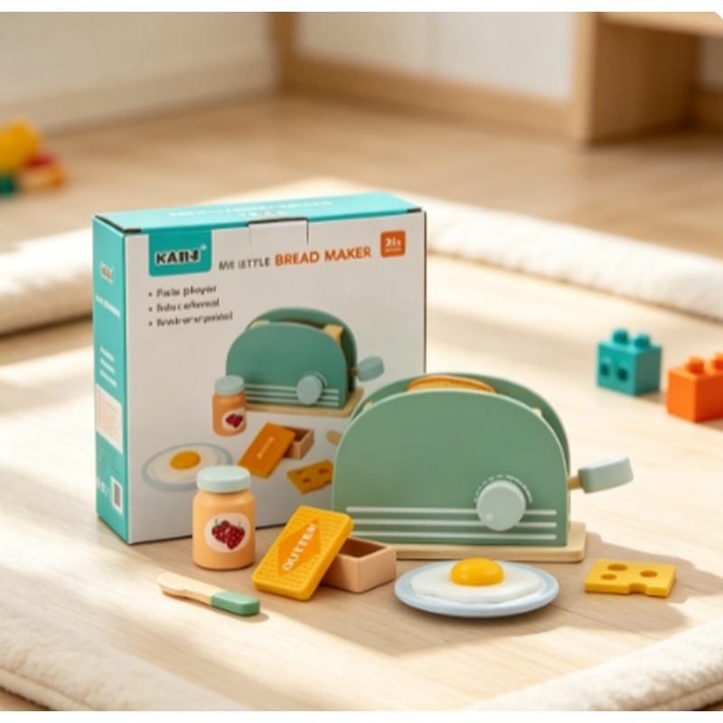 Houten simulatie broodrooster  - Kids Outdoor Kitchen Set recensie en prijs