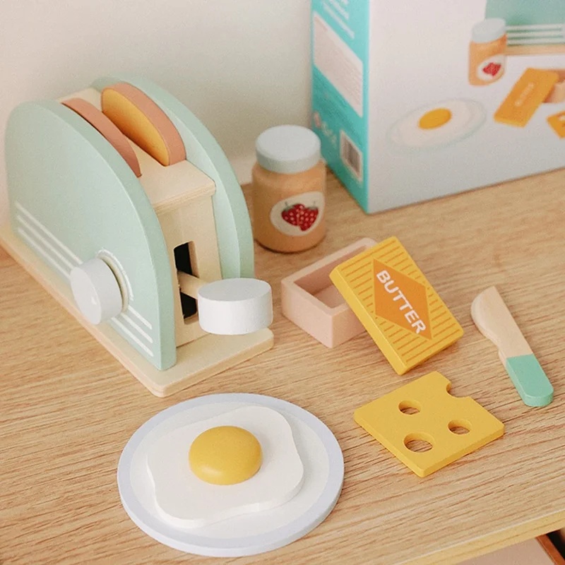 Houten simulatie broodrooster  - Kids Outdoor Kitchen Set recensie en prijs