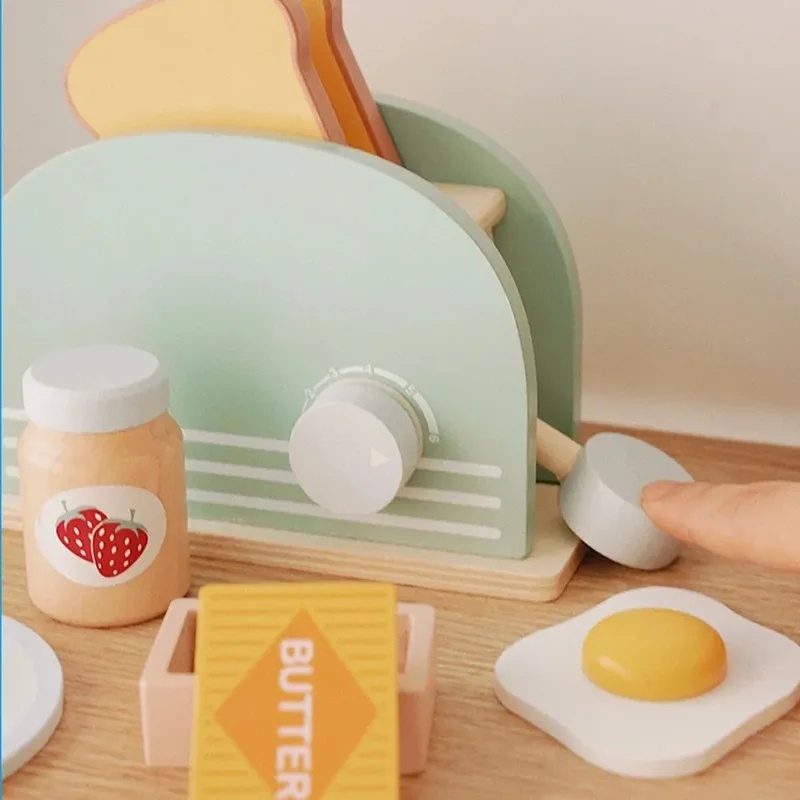 Houten simulatie broodrooster  - Kids Outdoor Kitchen Set recensie en prijs