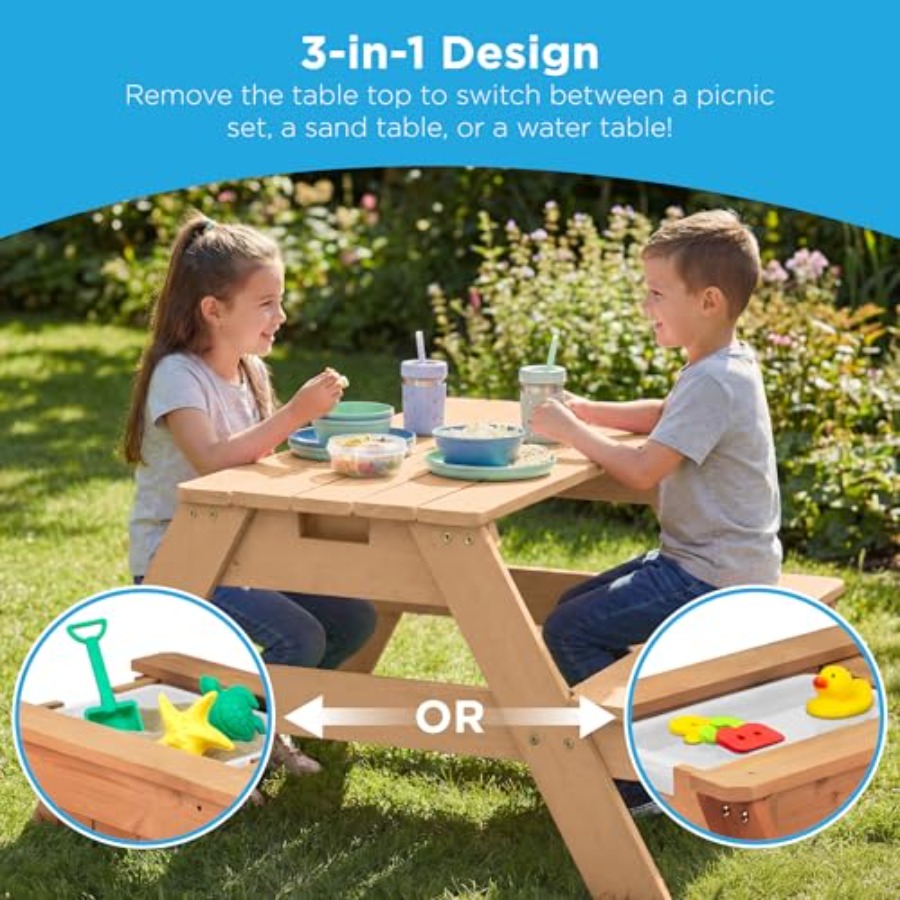 Buitentafel voor kinderen met  - Kids Outdoor Table With Umbrella recensie en prijs