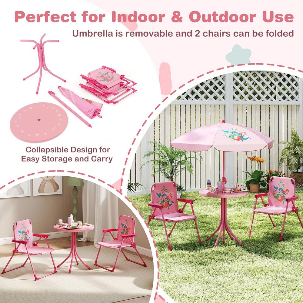 Picknicktafel voor kinderen, b - Kids Outdoor Table With Umbrella recensie en prijs
