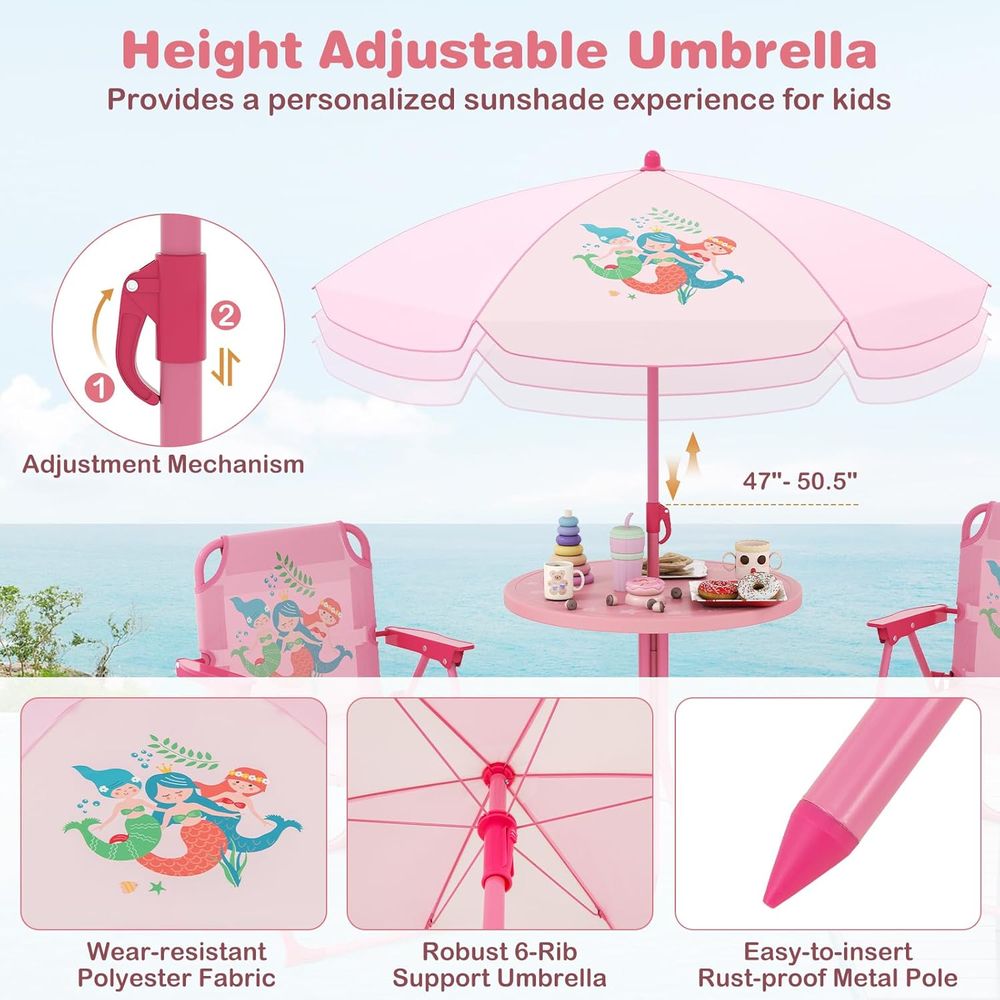 Picknicktafel voor kinderen, b - Kids Outdoor Table With Umbrella recensie en prijs