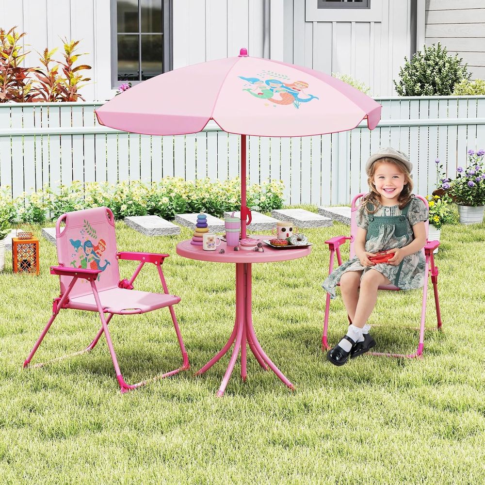 Picknicktafel voor kinderen, b - Kids Outdoor Table With Umbrella recensie en prijs