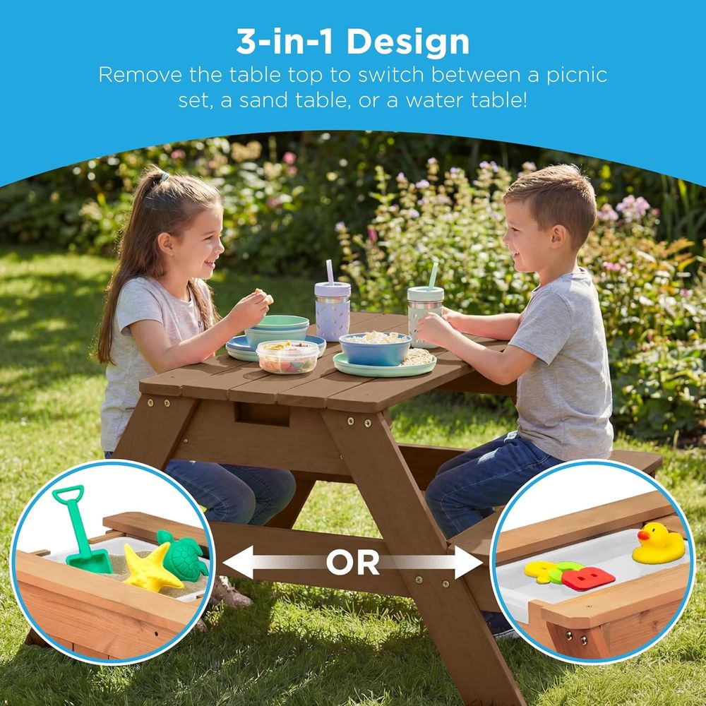 Kinderpicknicktafel met paraso - Kids Outdoor Table With Umbrella recensie en prijs
