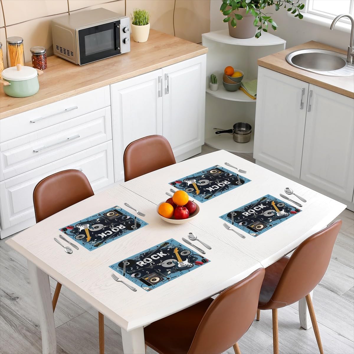 Rockmuziek Placemats Set van 4 - Kids Outdoor Kitchen Set recensie en prijs