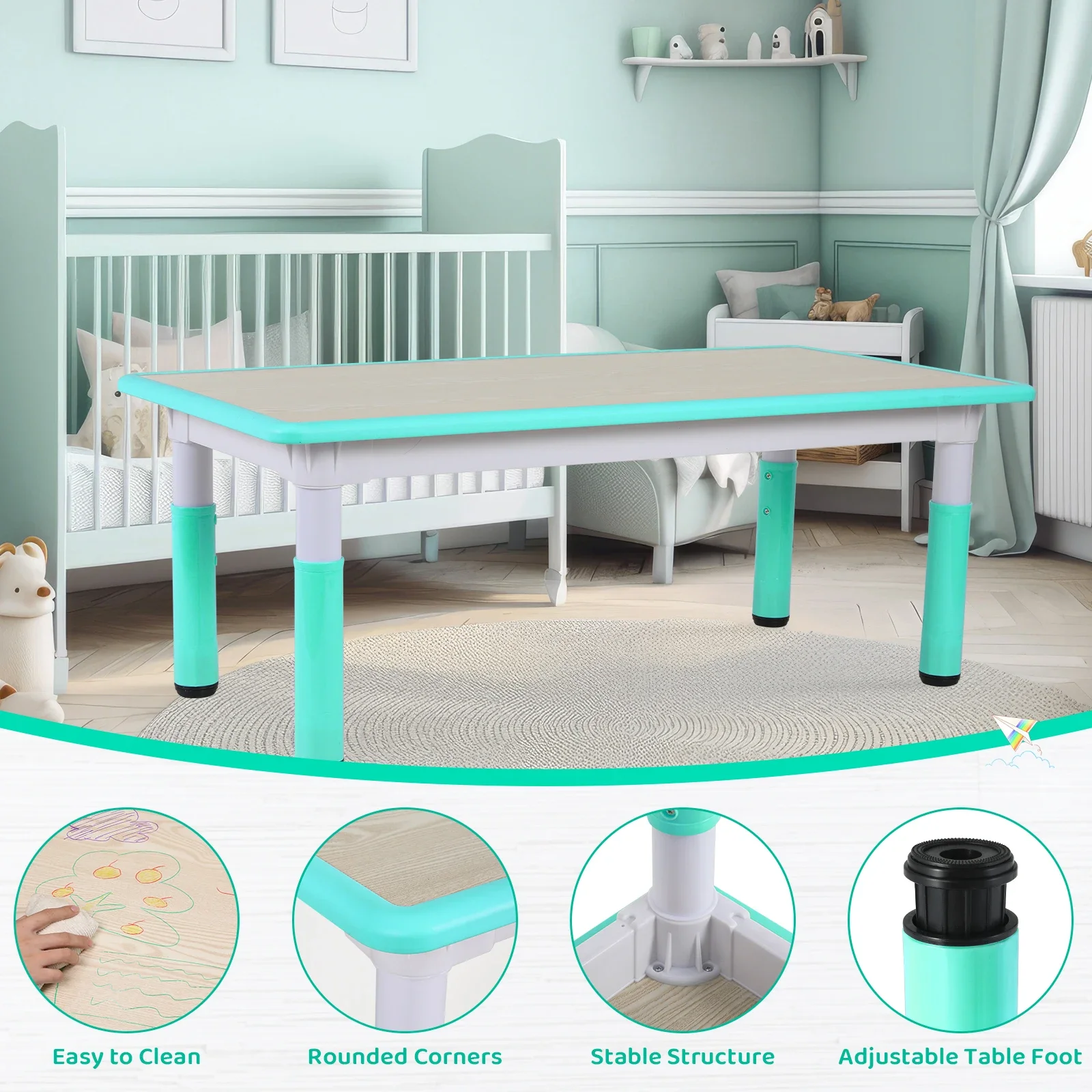 Kindertafel En 6 Stoelen Set I - Kids Outdoor Table And Chairs recensie en prijs