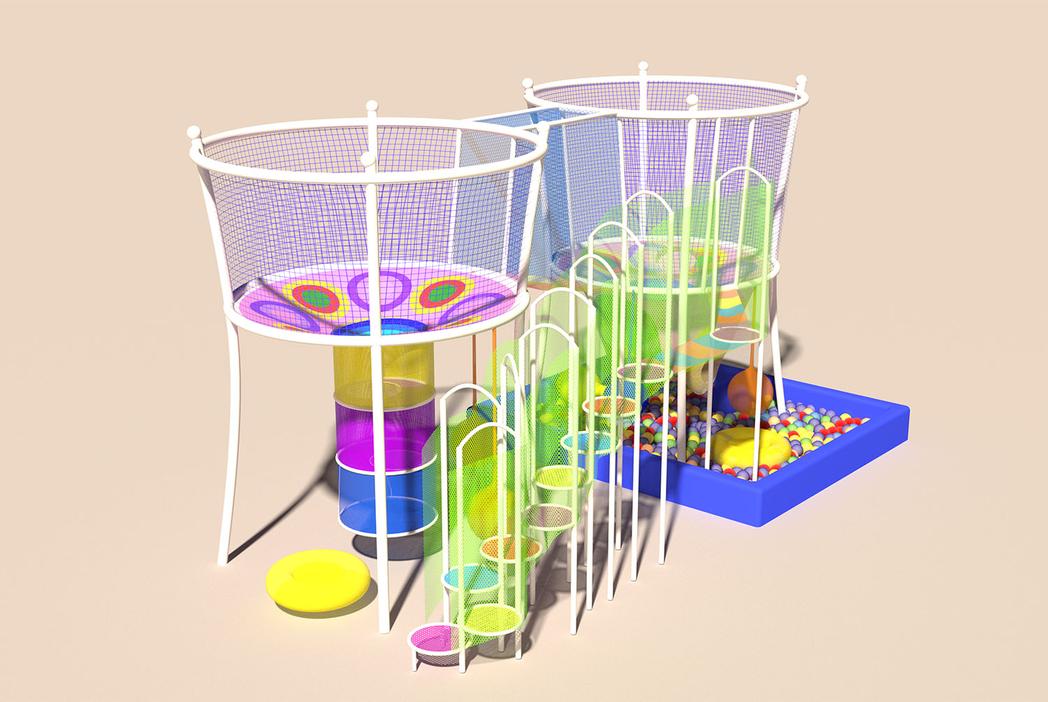 Regenboog Net Speeltuin voor A - Kids Outdoor Adventure Park recensie en prijs