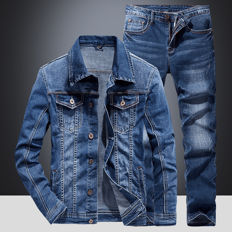 Lente herfst denim pak heren s - Mini Trampoline Spring recensie en prijs