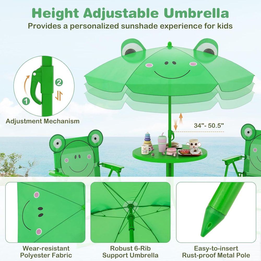 Groene in hoogte verstelbare k - Kids Outdoor Chair And Table recensie en prijs