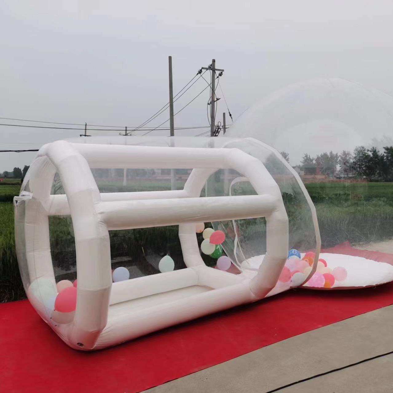 Buiten opblaasbaar wit PVC spr - Kids Outdoor Jumping Castle recensie en prijs