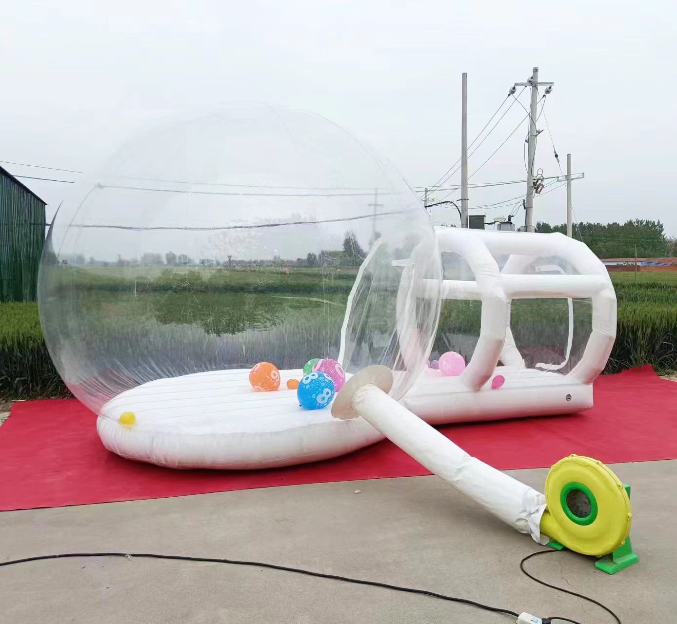 Buiten opblaasbaar wit PVC spr - Kids Outdoor Jumping Castle recensie en prijs