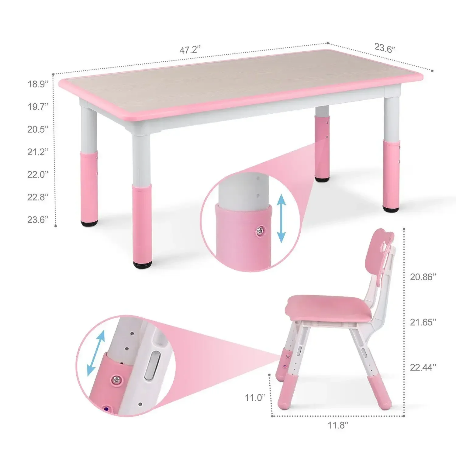 Kindertafel en 4-stoelenset In - Kids Outdoor Table And Chairs recensie en prijs