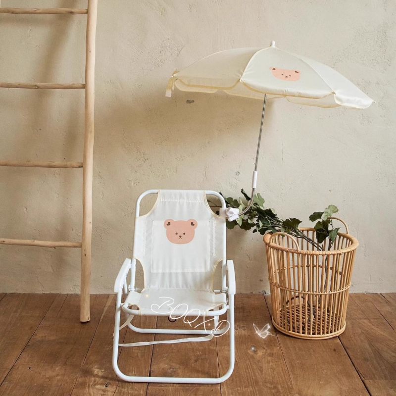 Kinderloungestoel met teddybee - Kids Outdoor Lounge Chair With Umbrella recensie en prijs