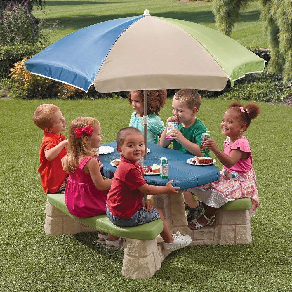 Naturally Playul kinderpicknic - Kids Outdoor Table With Umbrella recensie en prijs