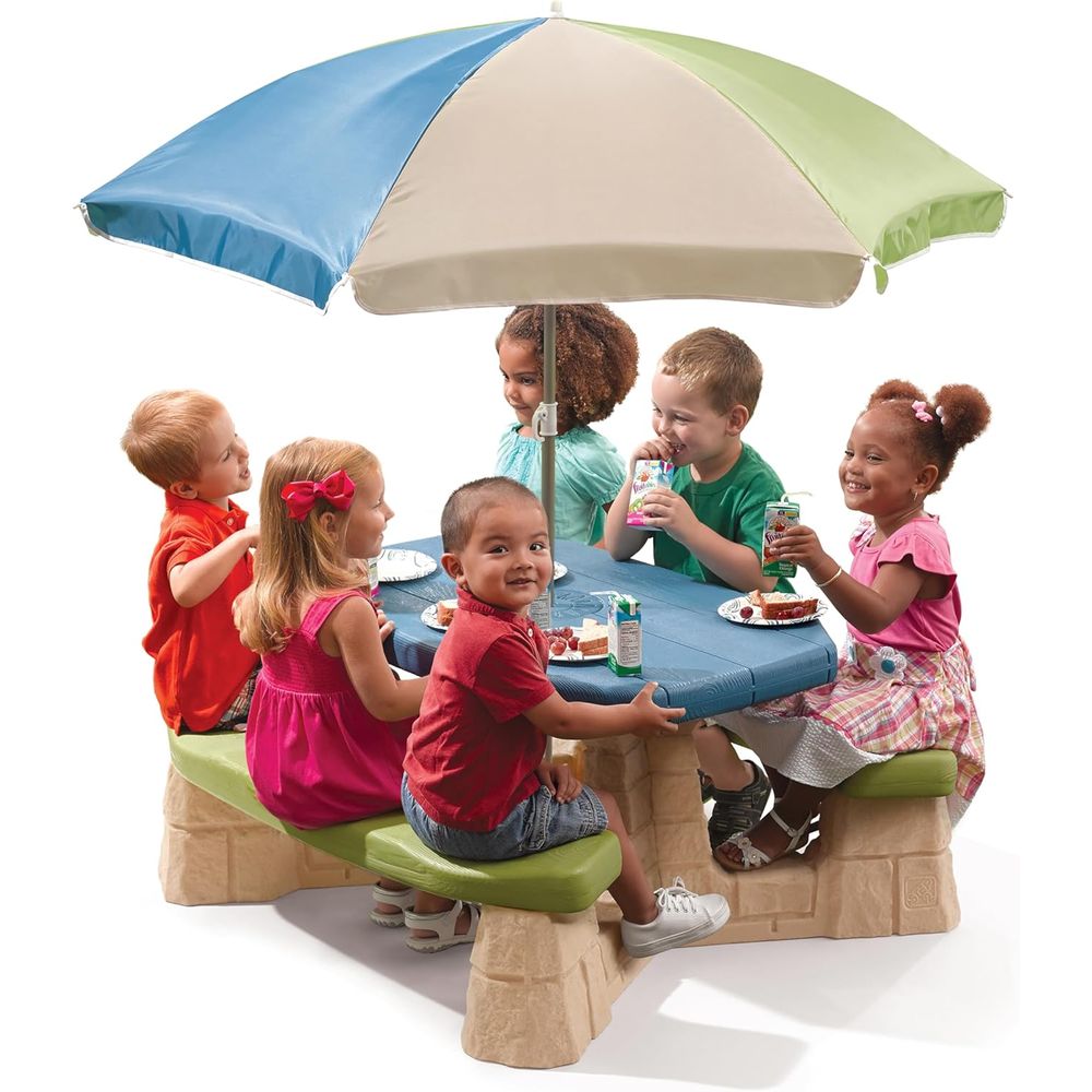 Naturally Playul kinderpicknic - Kids Outdoor Table With Umbrella recensie en prijs