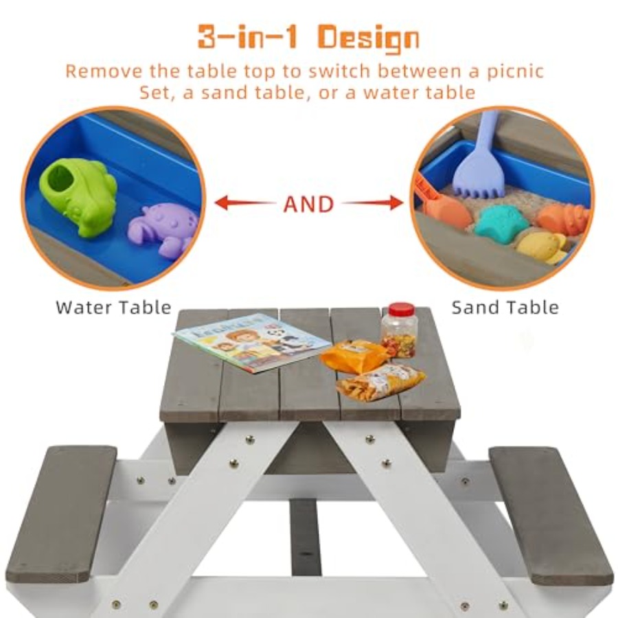 Buiten patio picknicktafel voo - Kids Outdoor Table With Umbrella recensie en prijs